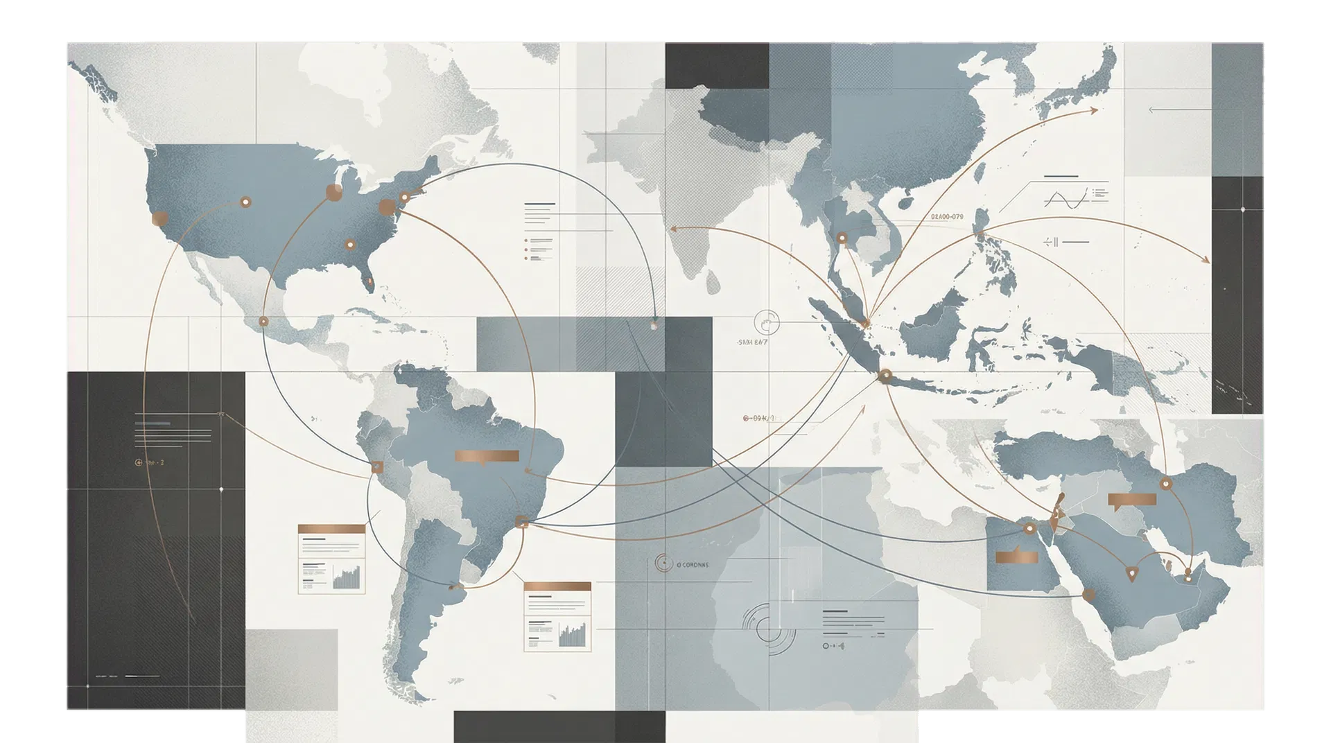 Strategic map visualization of the markets covered by Mobiverse